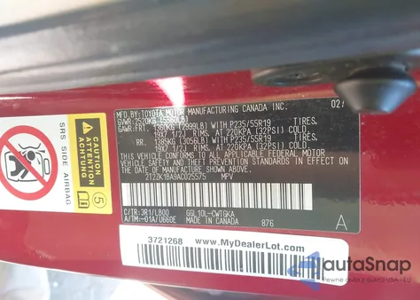 2010 Lexus Rx 350 z USA, uszkodzony, nr VIN 2T2ZK1BA9AC025575